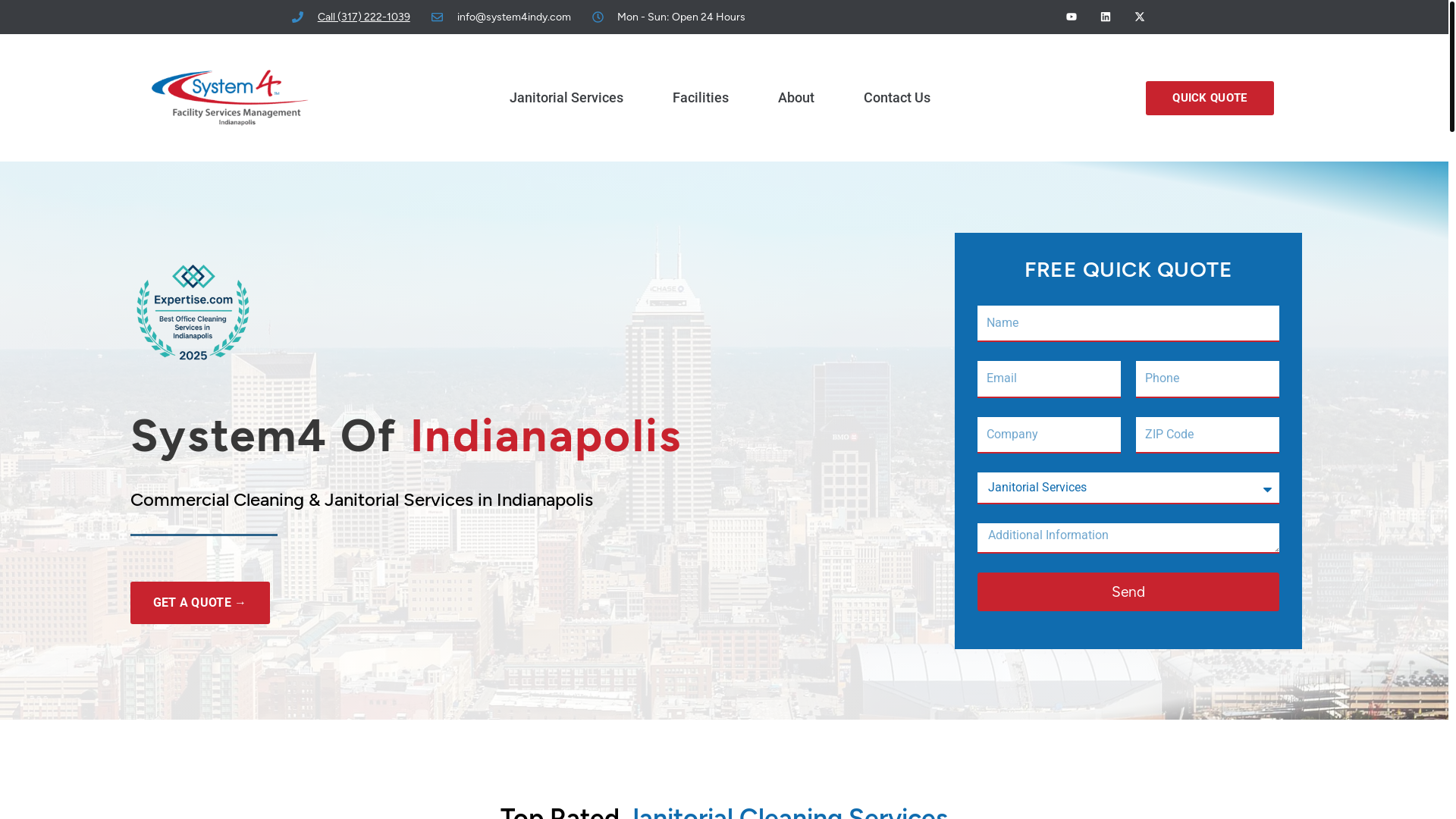 website screenshot of https://thesystem4indianapolis.com/