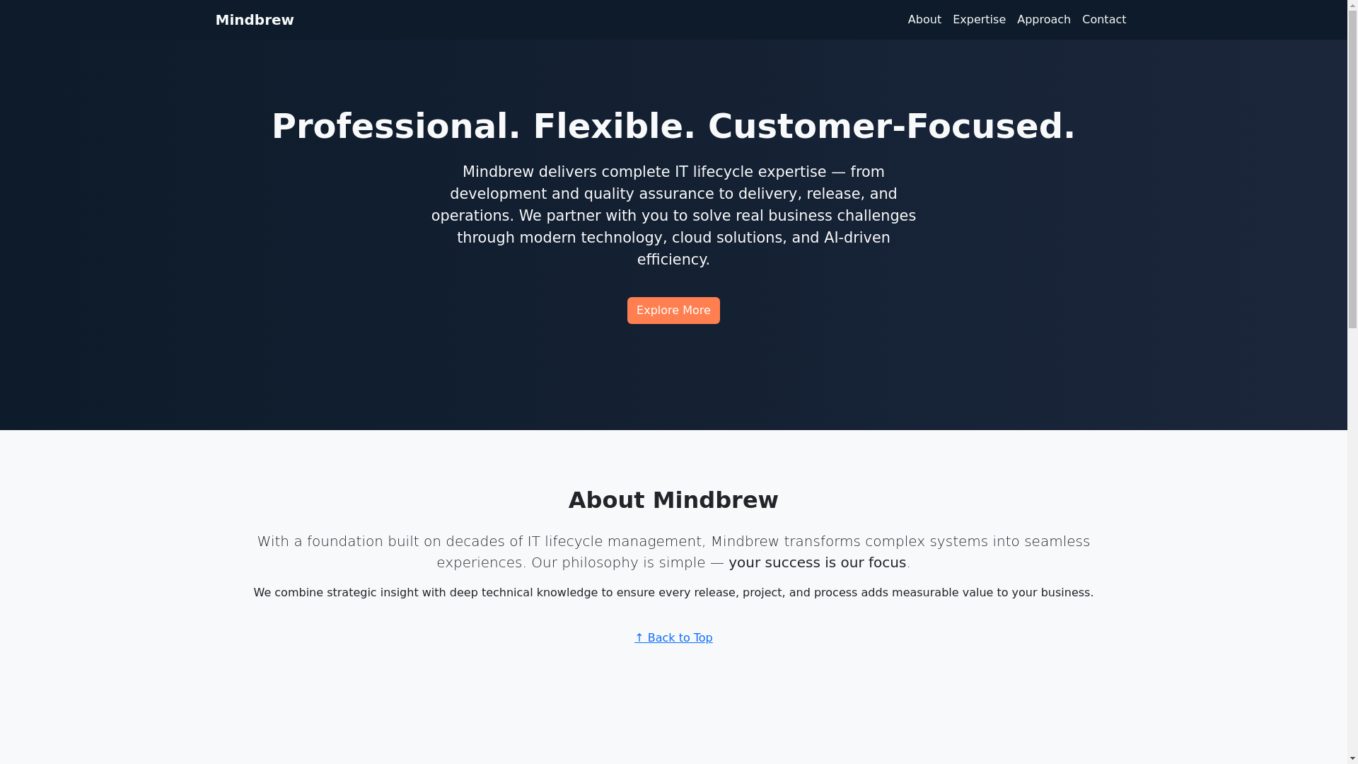 website screenshot of https://mindbrew-site-01.pages.dev/