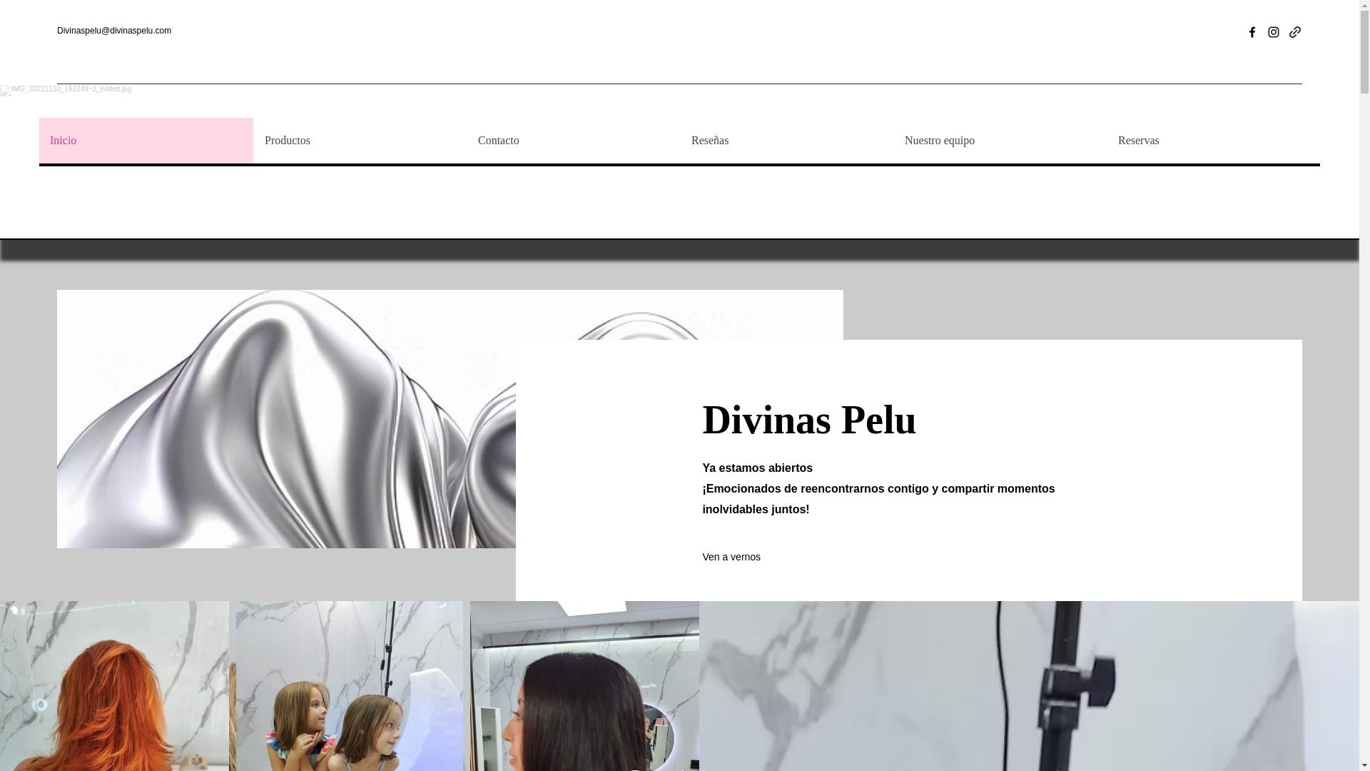 website screenshot of https://divinaslookpelu.com/