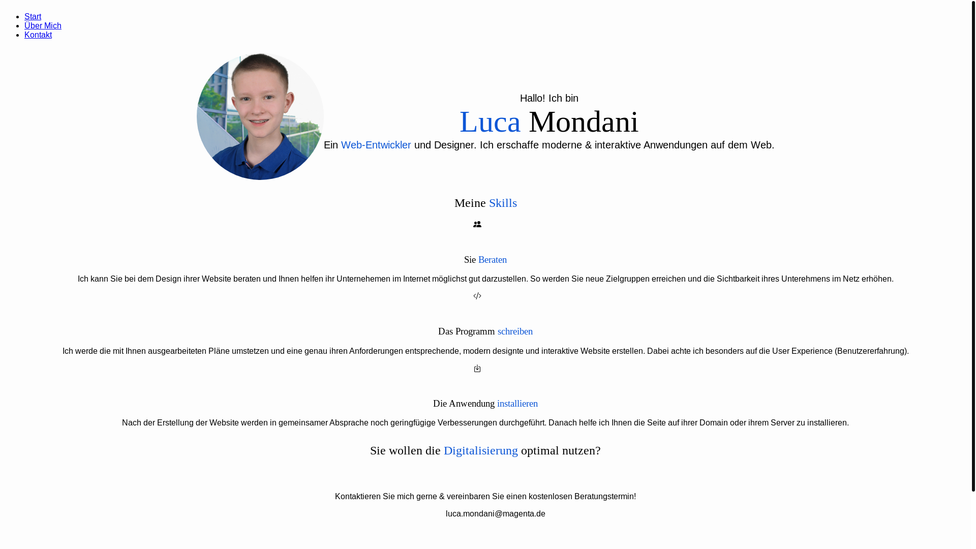 website screenshot of https://luca-mondani.com/