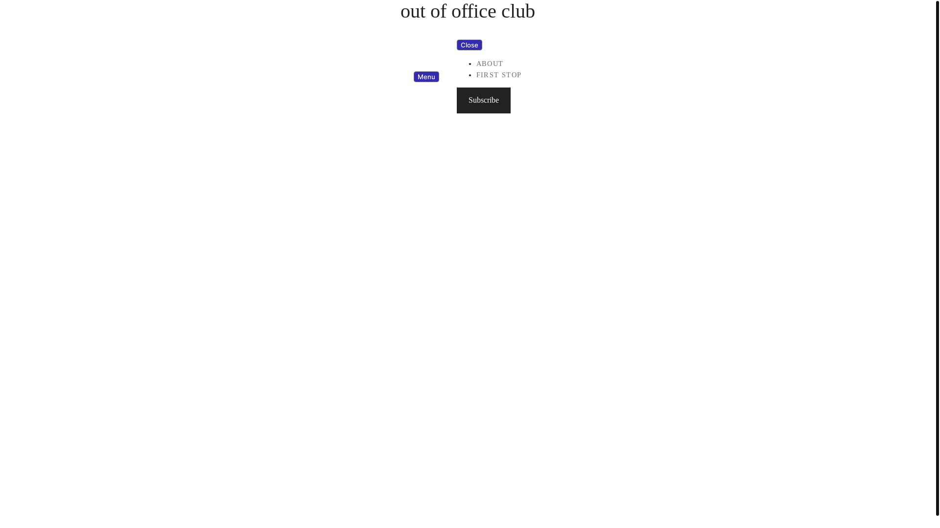 website screenshot of https://outofofficeclub.blog/
