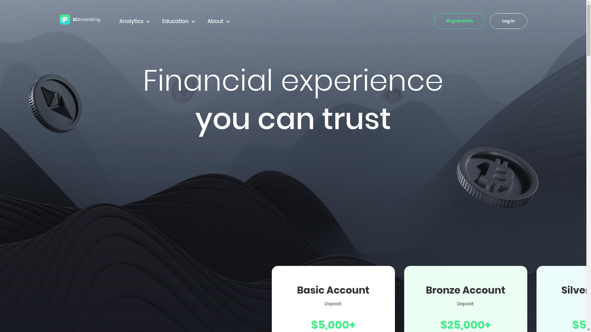 website screenshot of http://icinvesting.com