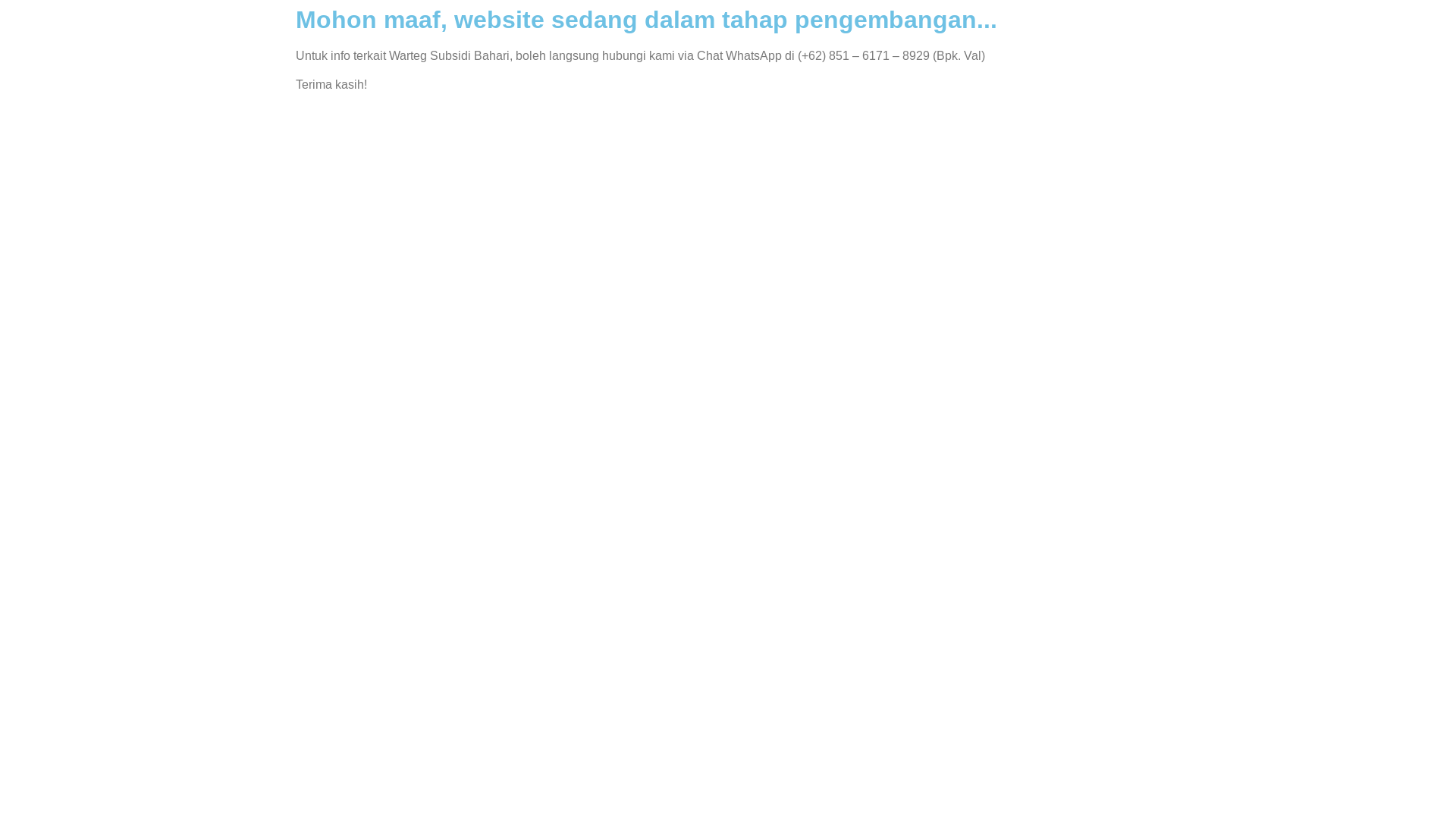 website screenshot of https://wartegsubsidibahari.id/