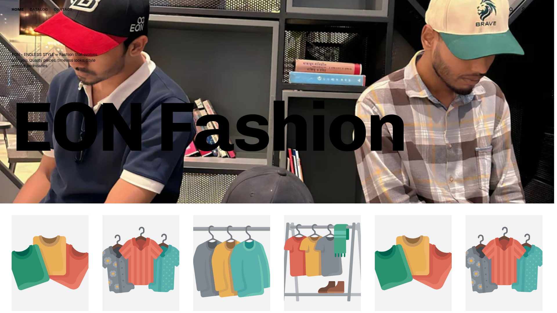 website screenshot of https://eonfashionbd.com/