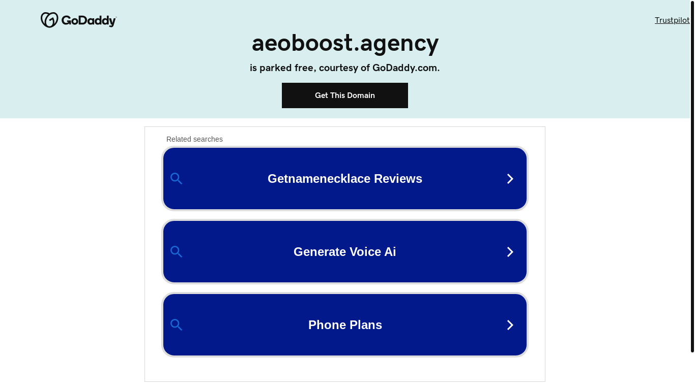 website screenshot of https://aeoboost.agency/