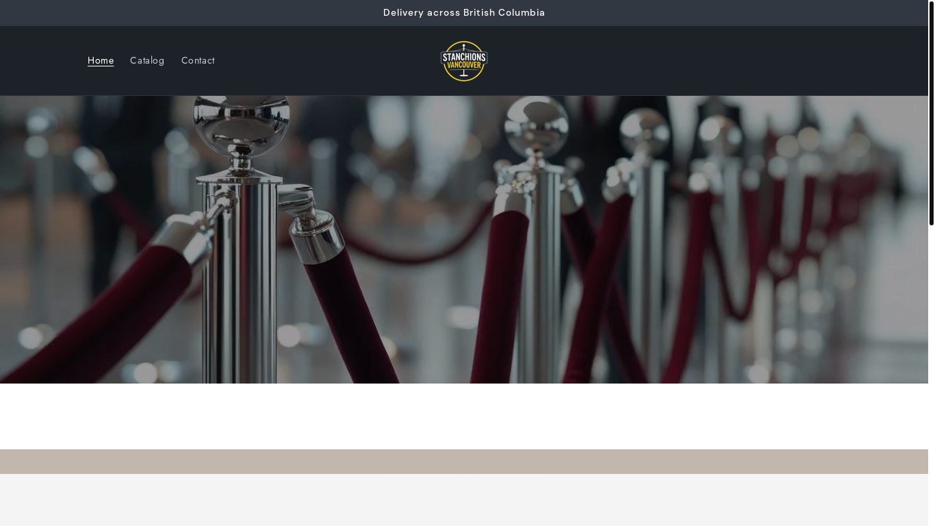 website screenshot of https://stanchionsvancouver.ca/