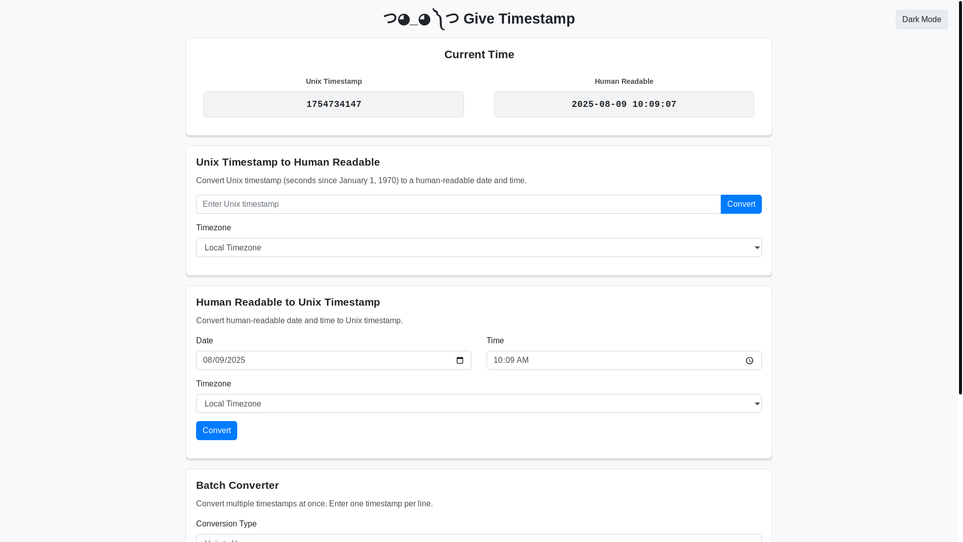 website screenshot of https://timestamp-give.pages.dev/