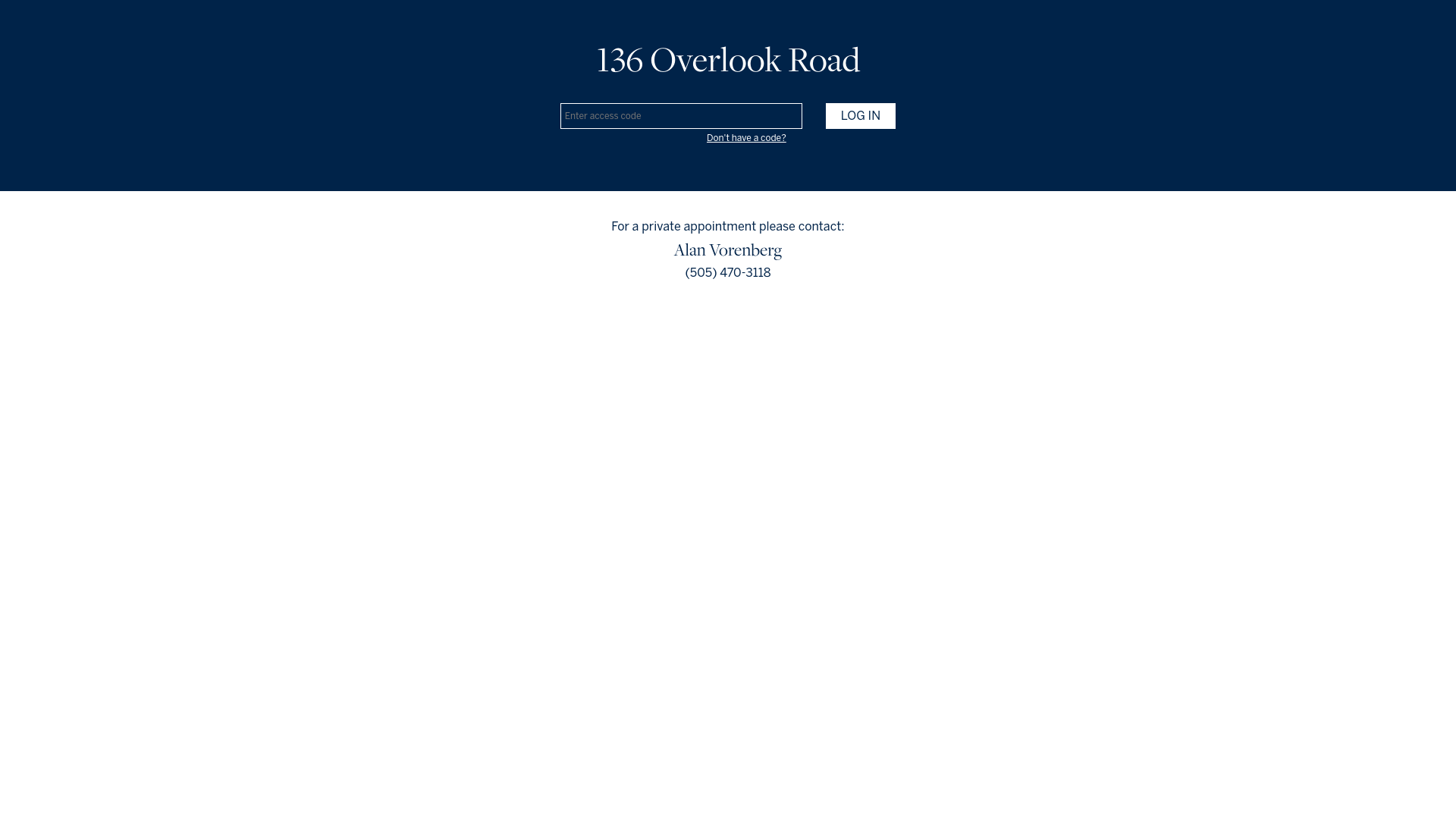 website screenshot of https://136overlook.com/