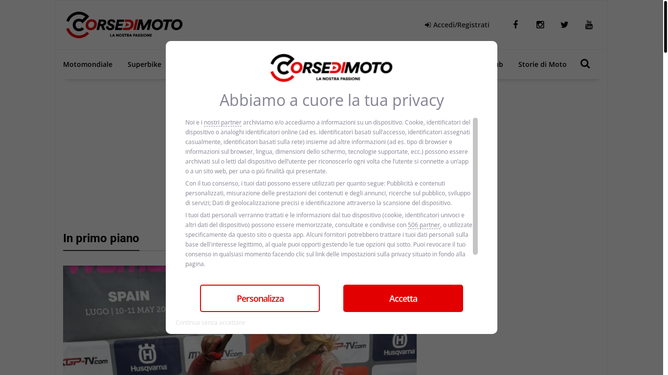 website screenshot of https://corsedimoto.com/