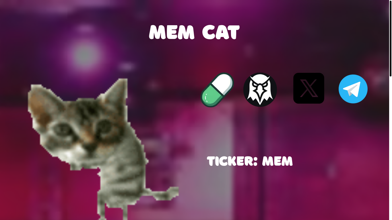 website screenshot of https://memcat.site/