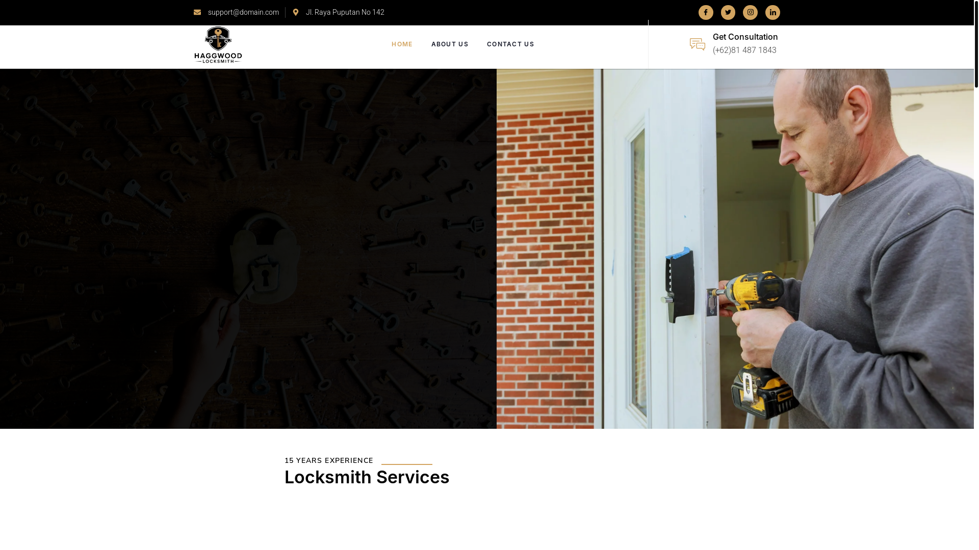 website screenshot of https://haggwoodlocksmith.com/