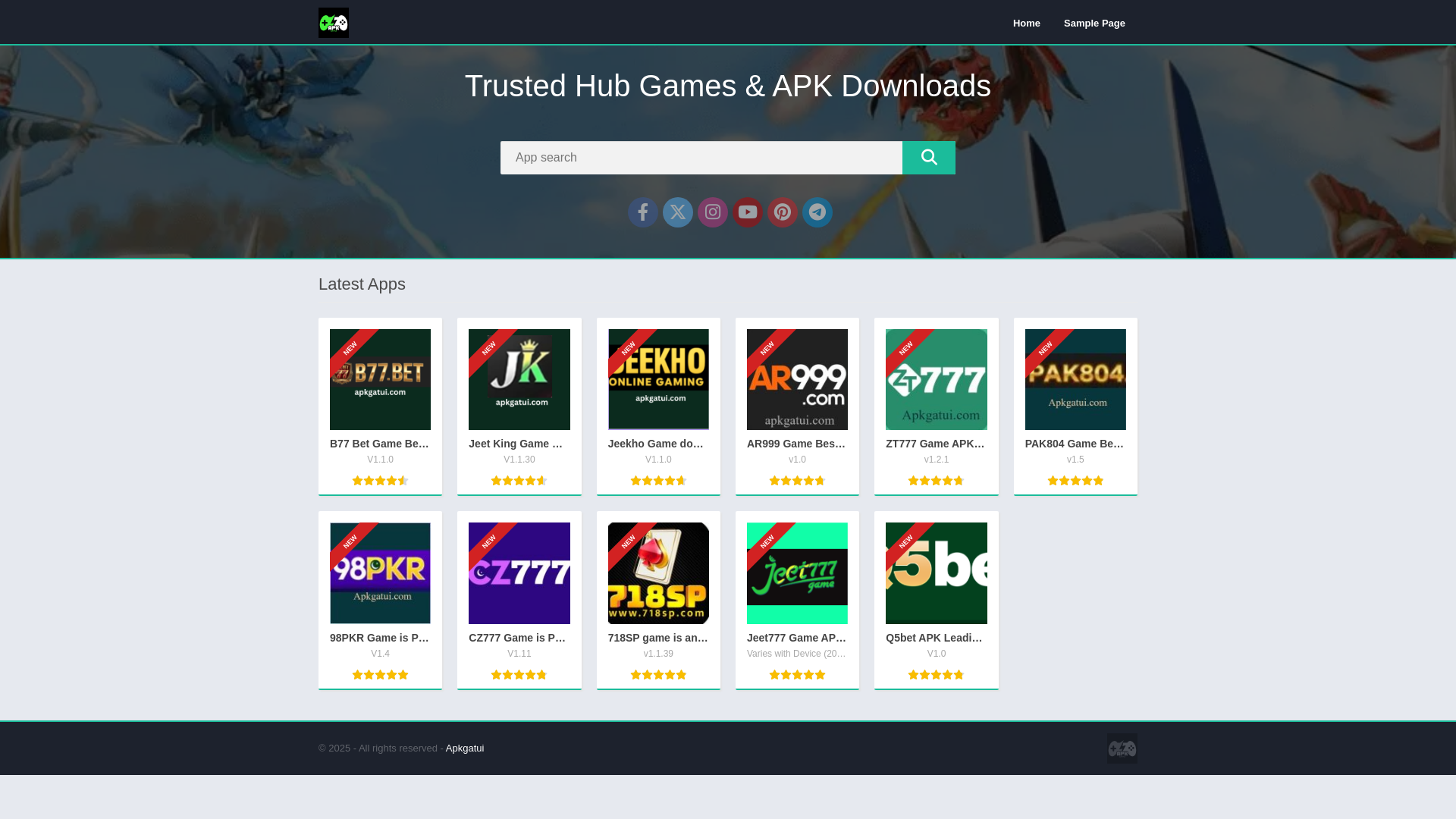 website screenshot of https://apkgatui.com/