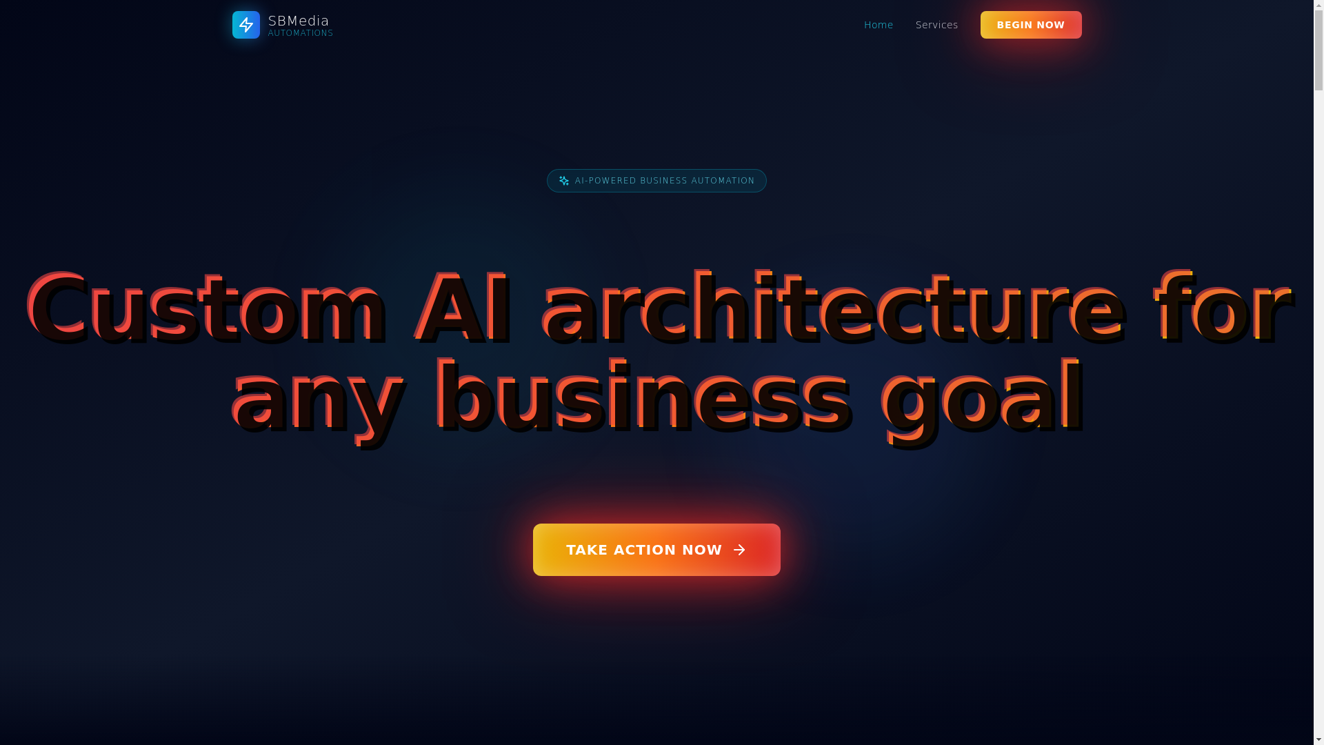 website screenshot of https://sbmediaautomations.digital/