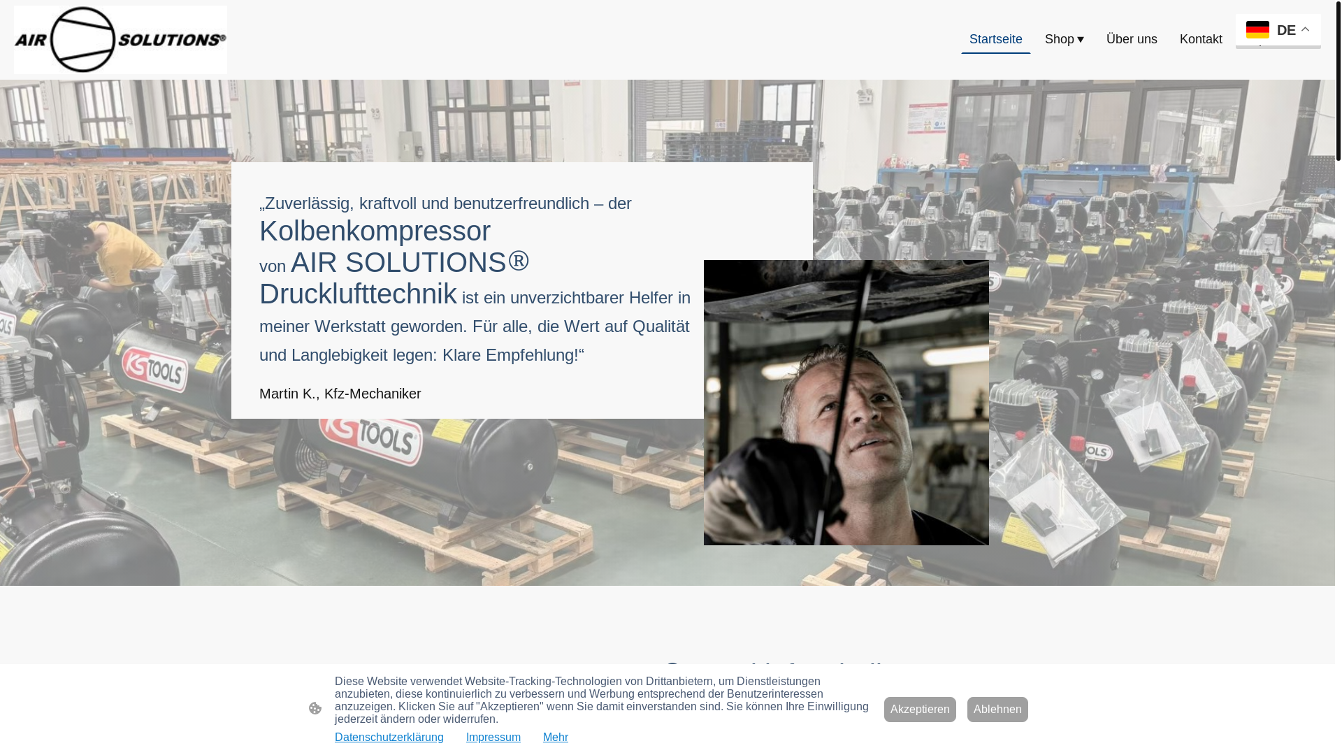 website screenshot of https://kolbenkompressor.com/
