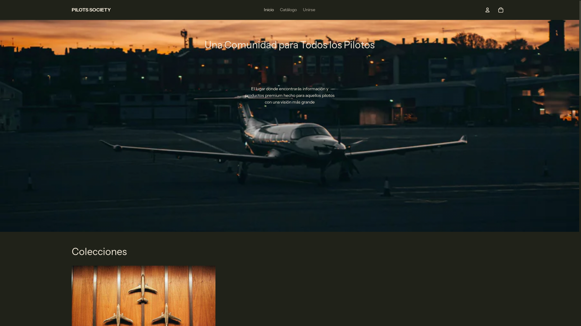 website screenshot of https://pilotssociety.com/
