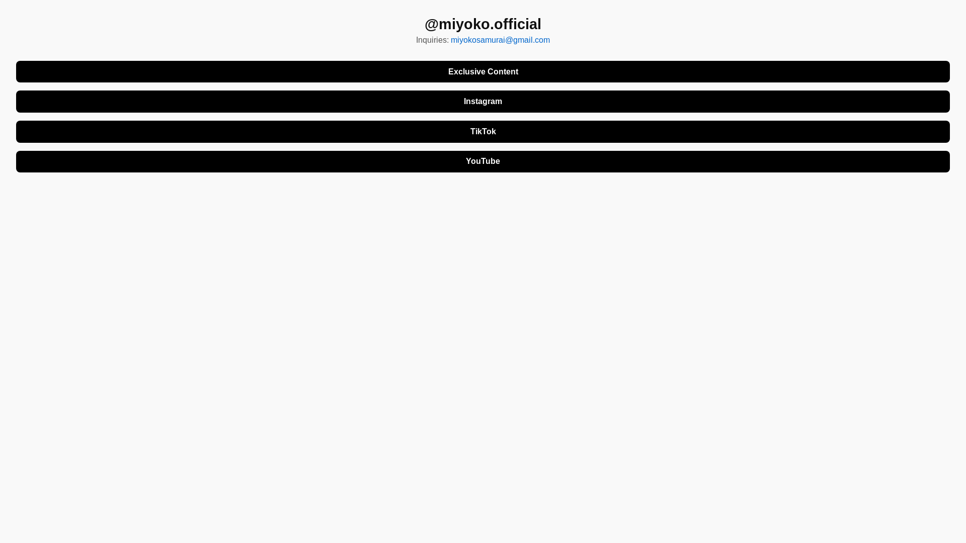website screenshot of https://miyokosamurai.com/