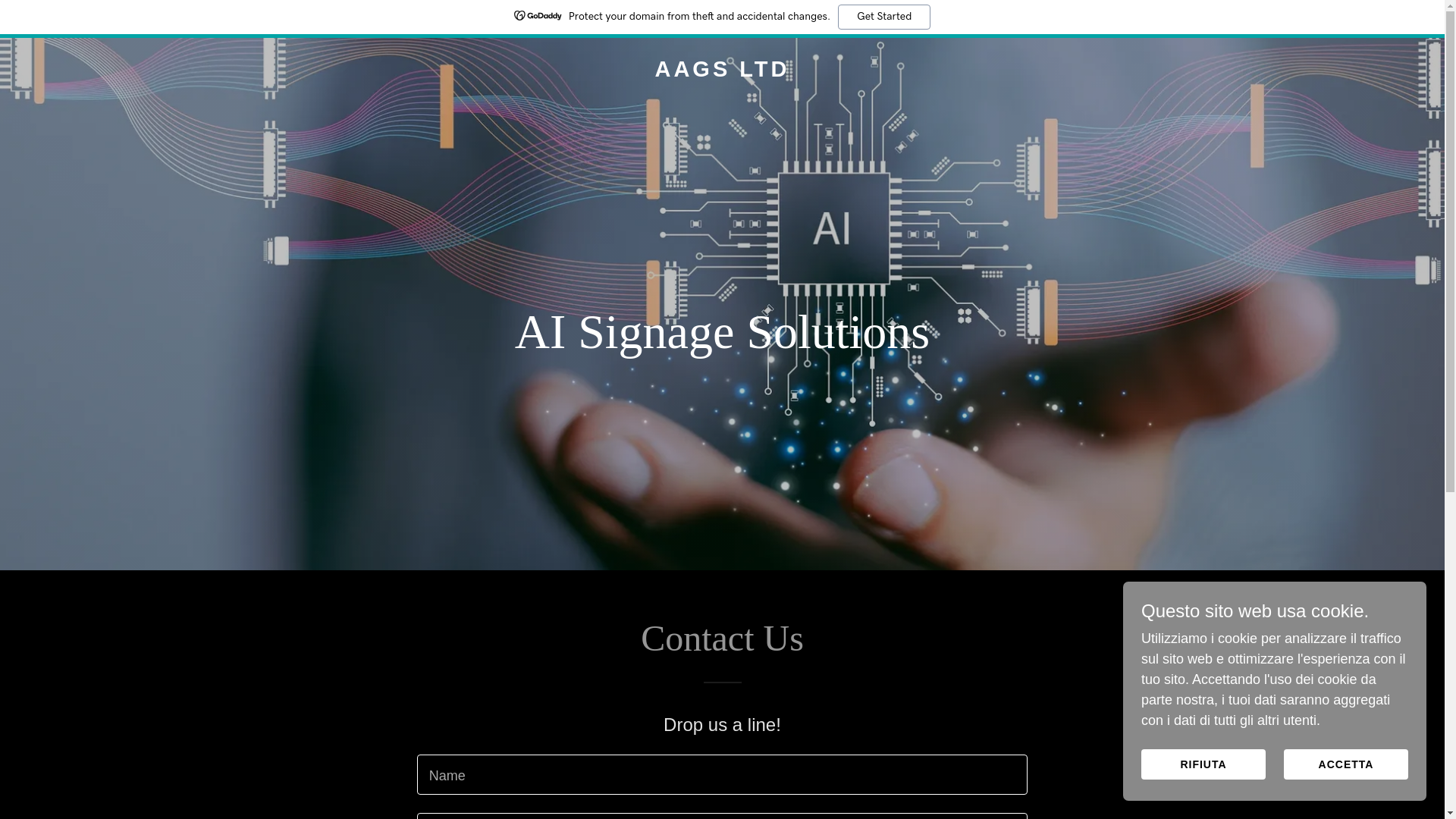 website screenshot of https://aagssltd.com/