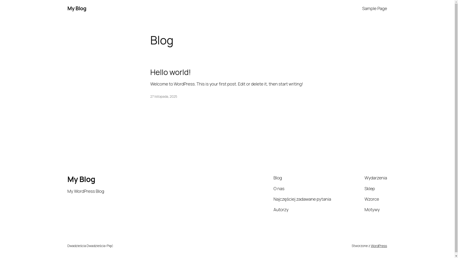 website screenshot of https://mojamuzafci.pl/