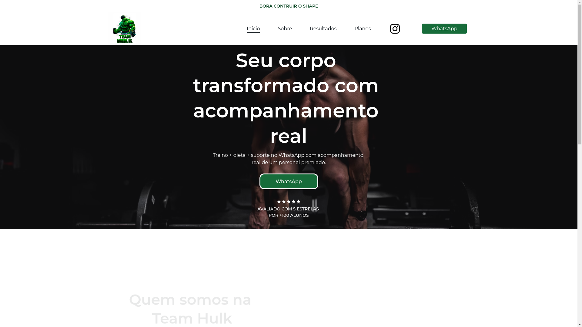 website screenshot of https://mateushulk.com.br/