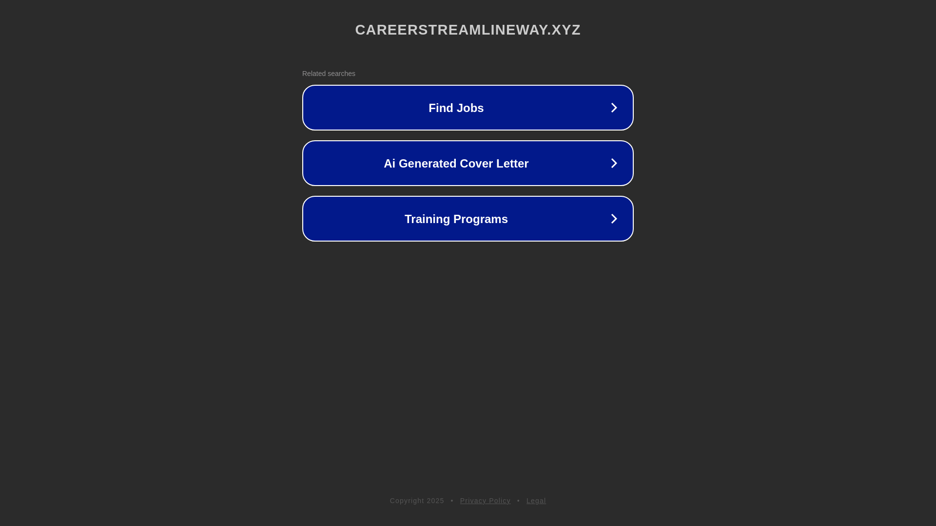 website screenshot of https://careerstreamlineway.xyz/