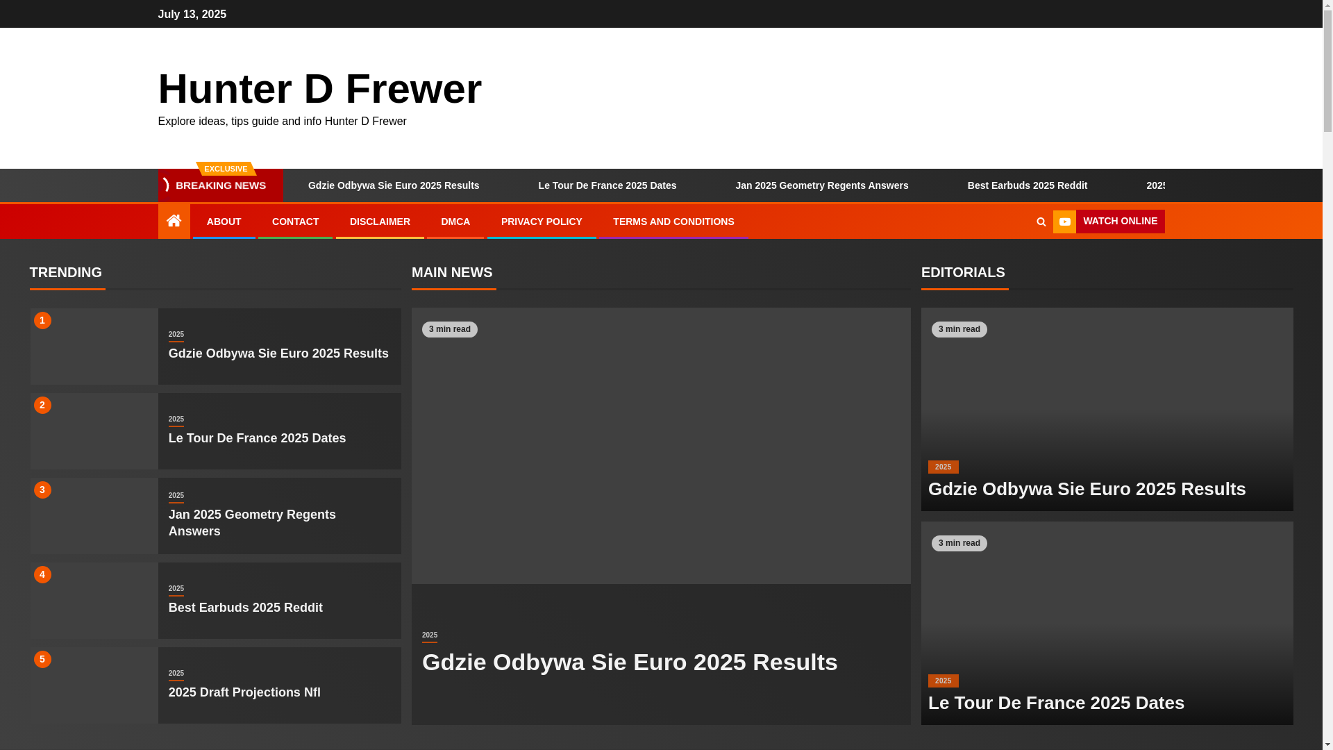 website screenshot of https://hunterdfrewer.pages.dev/