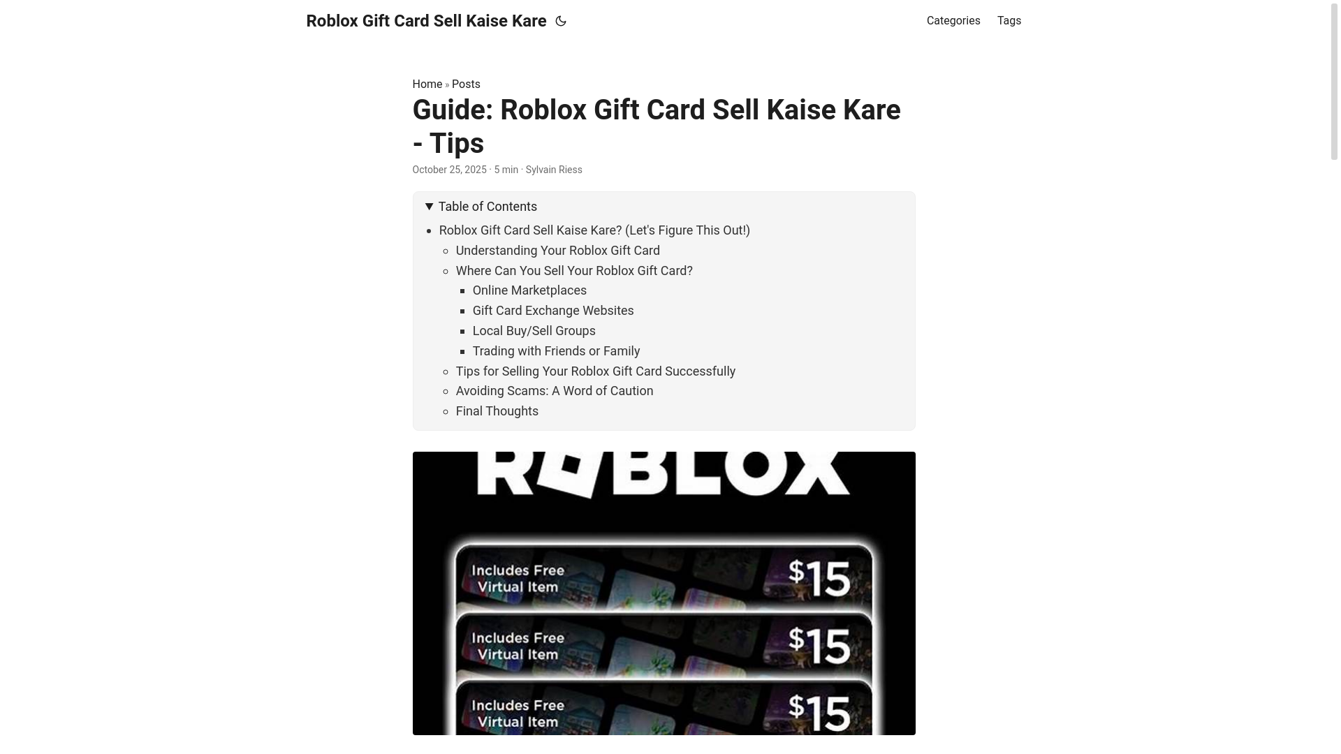 website screenshot of https://roblox-gift-card-sell-kaise-kare.pages.dev/