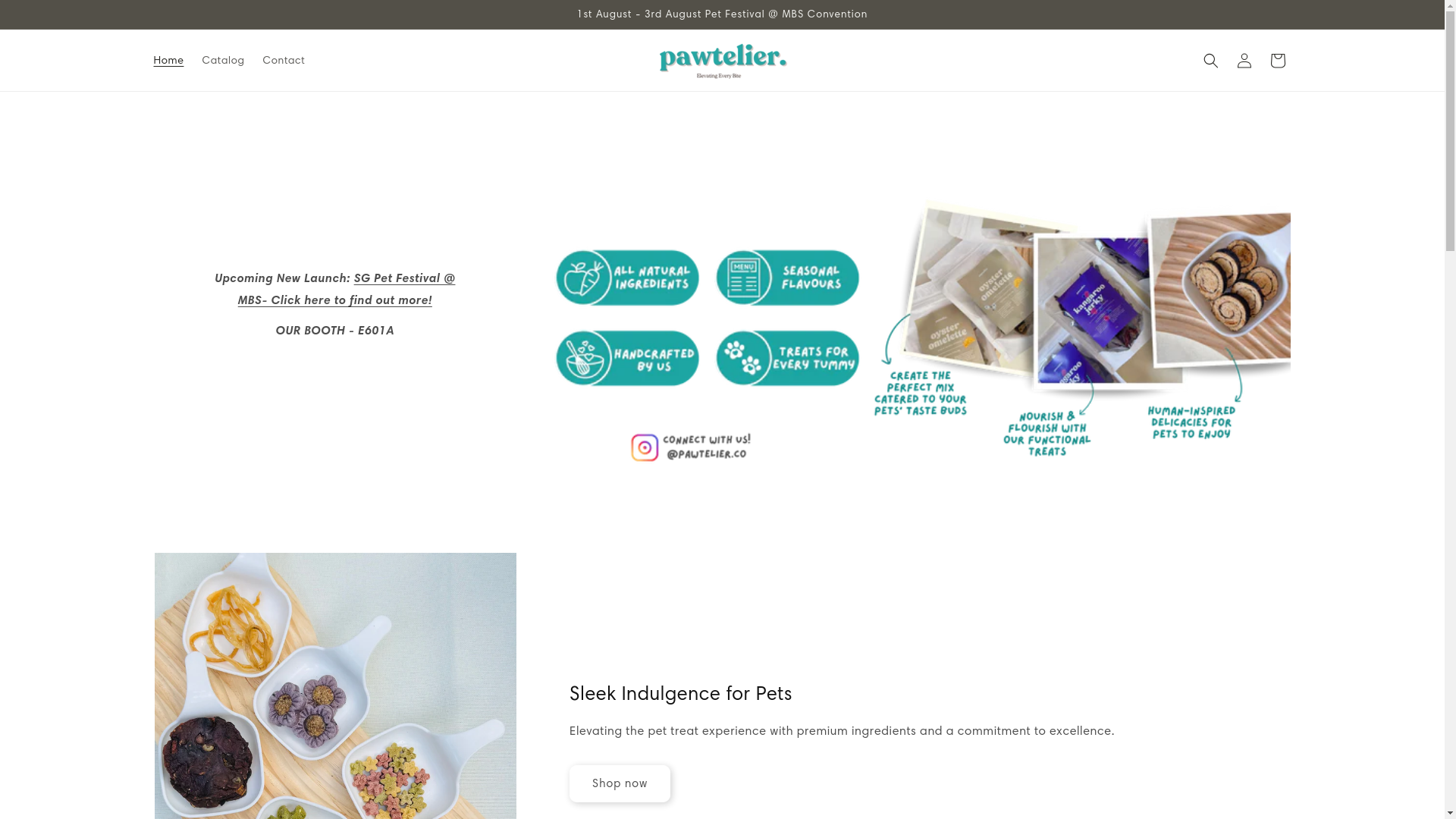 website screenshot of https://pawtelier.co/