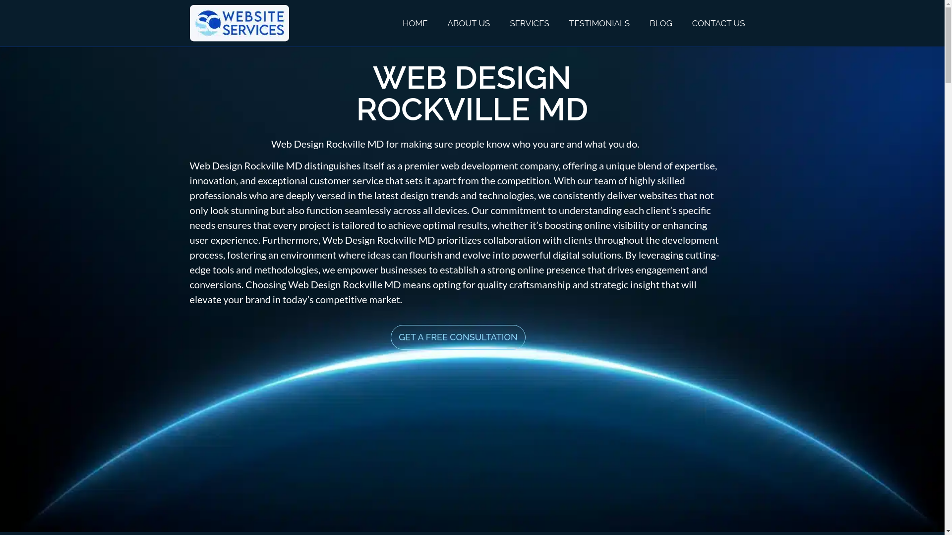 website screenshot of https://webdesignrockville.com/
