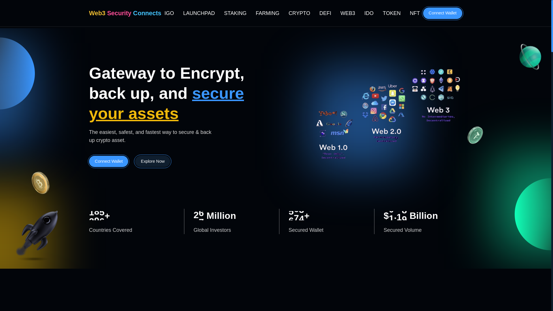 website screenshot of https://web3securityconnects.com/