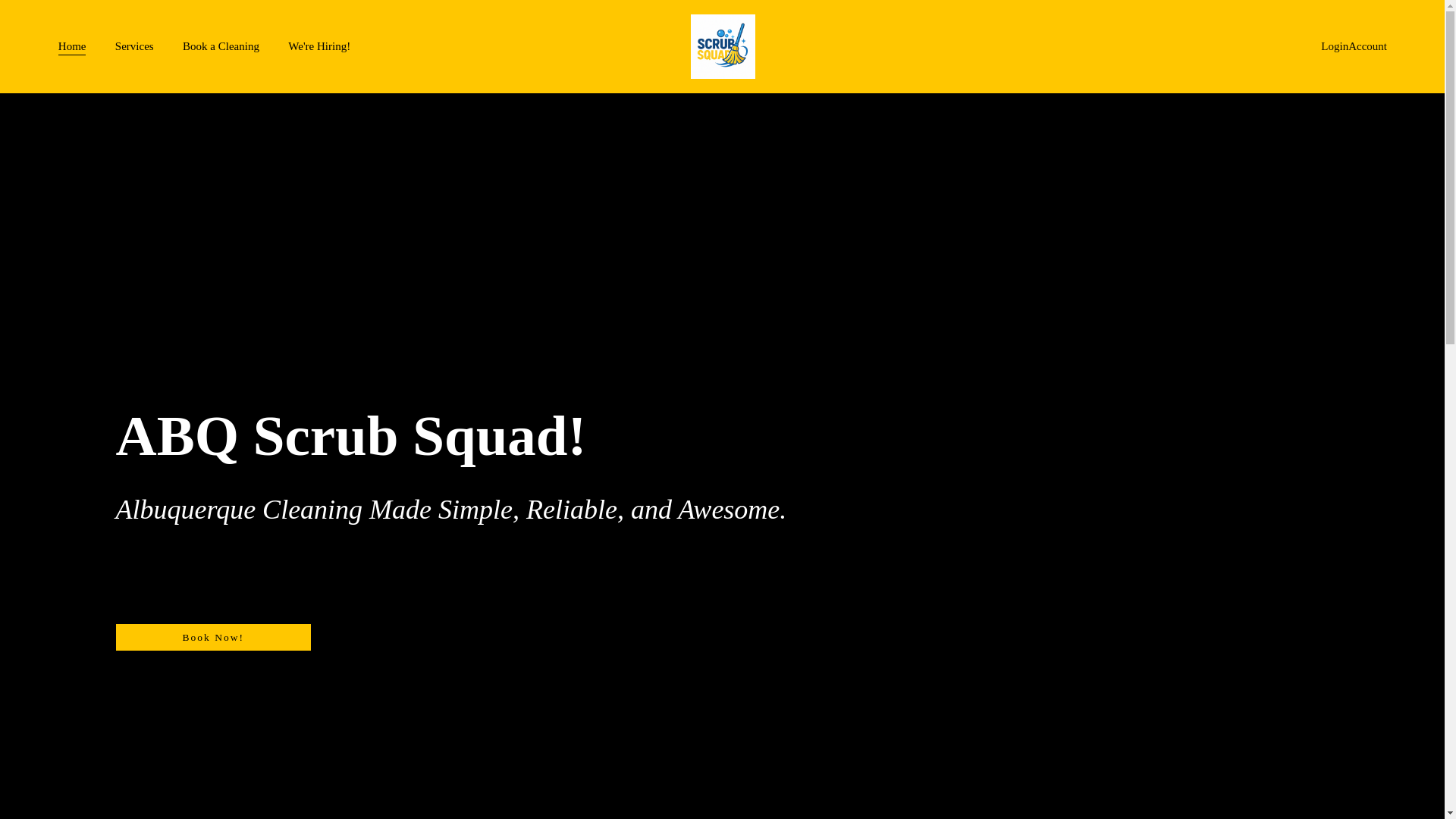 website screenshot of https://abqscrubsquad.com/