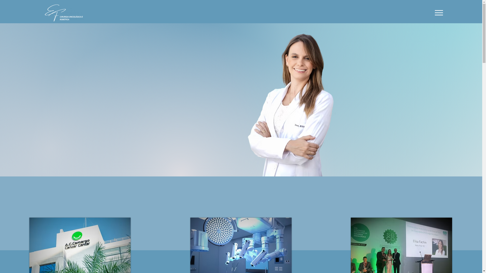 website screenshot of https://draelisafachin.com.br/