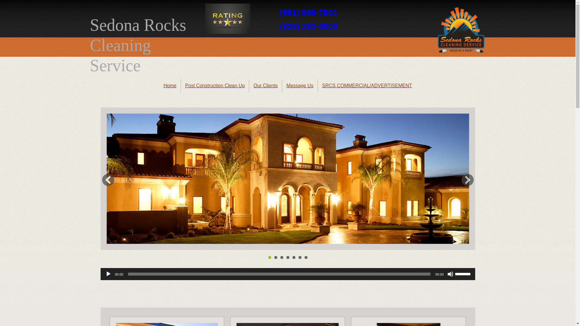 website screenshot of https://sedonarockscleaningservice.net/