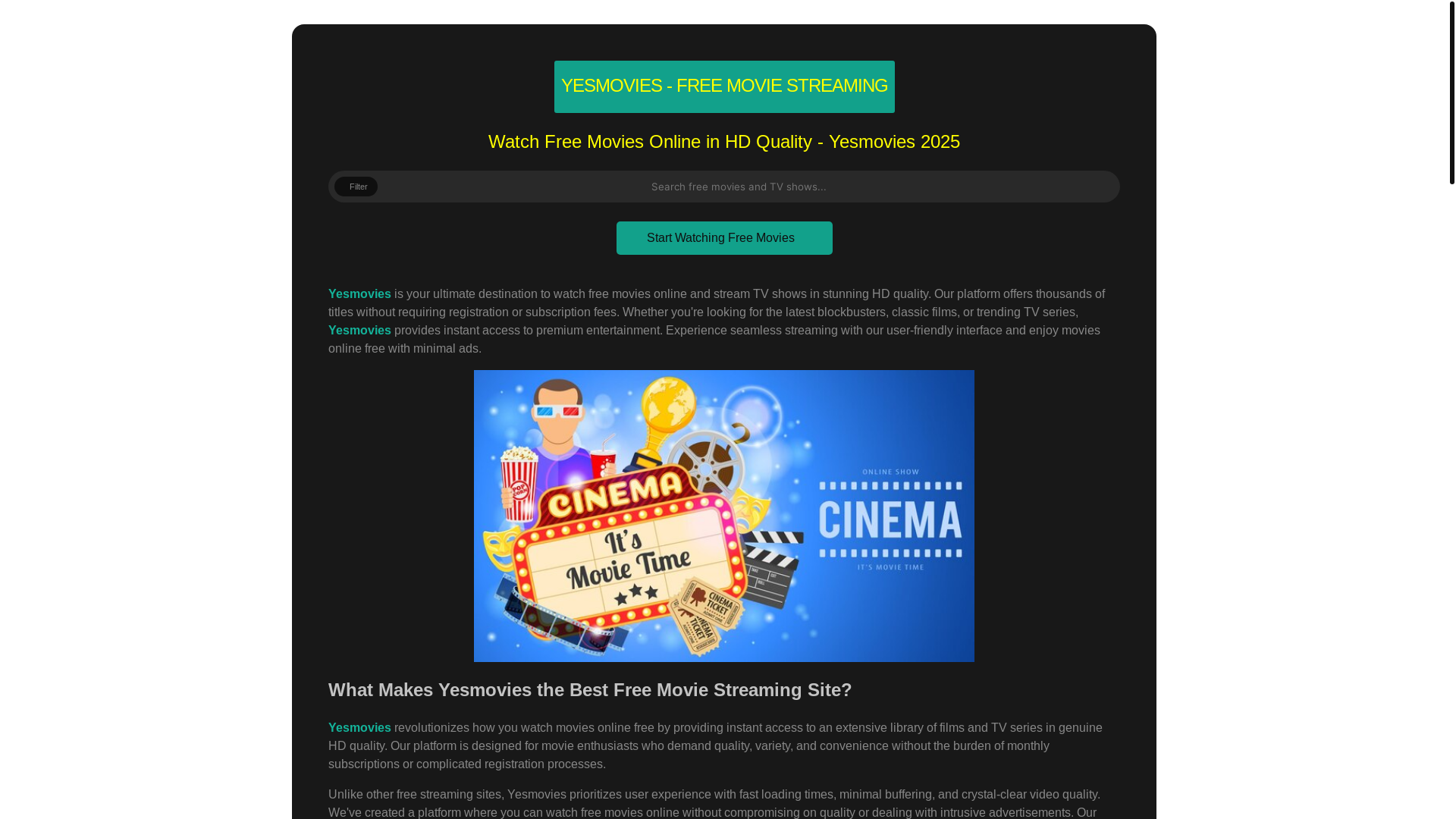 website screenshot of https://yesmovies--v0.pages.dev/