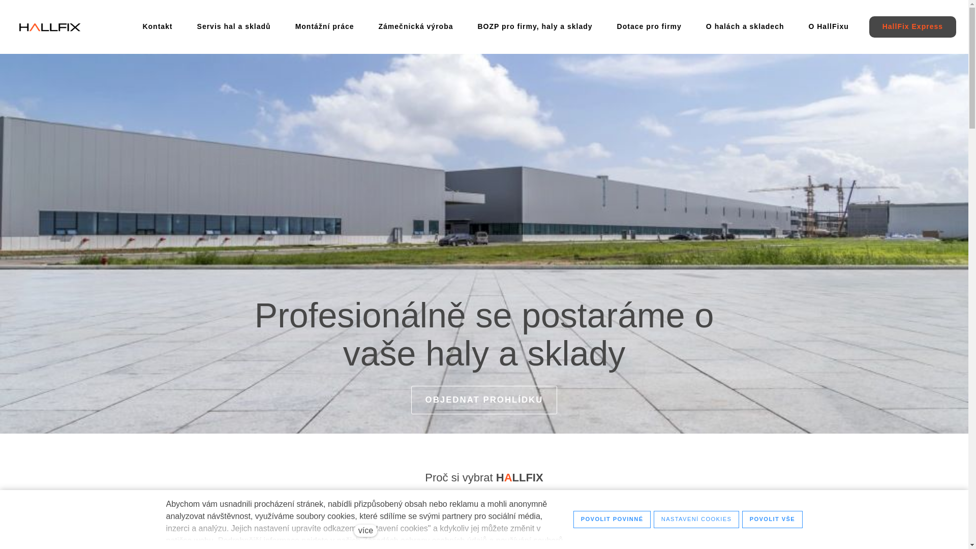 website screenshot of https://hallpro.cz/