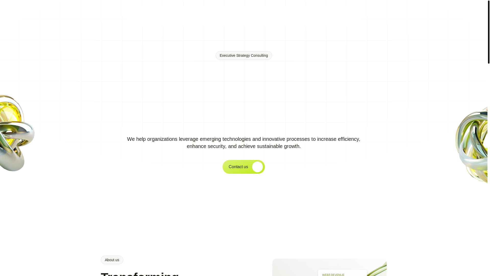 website screenshot of https://executivestrategy.consulting/