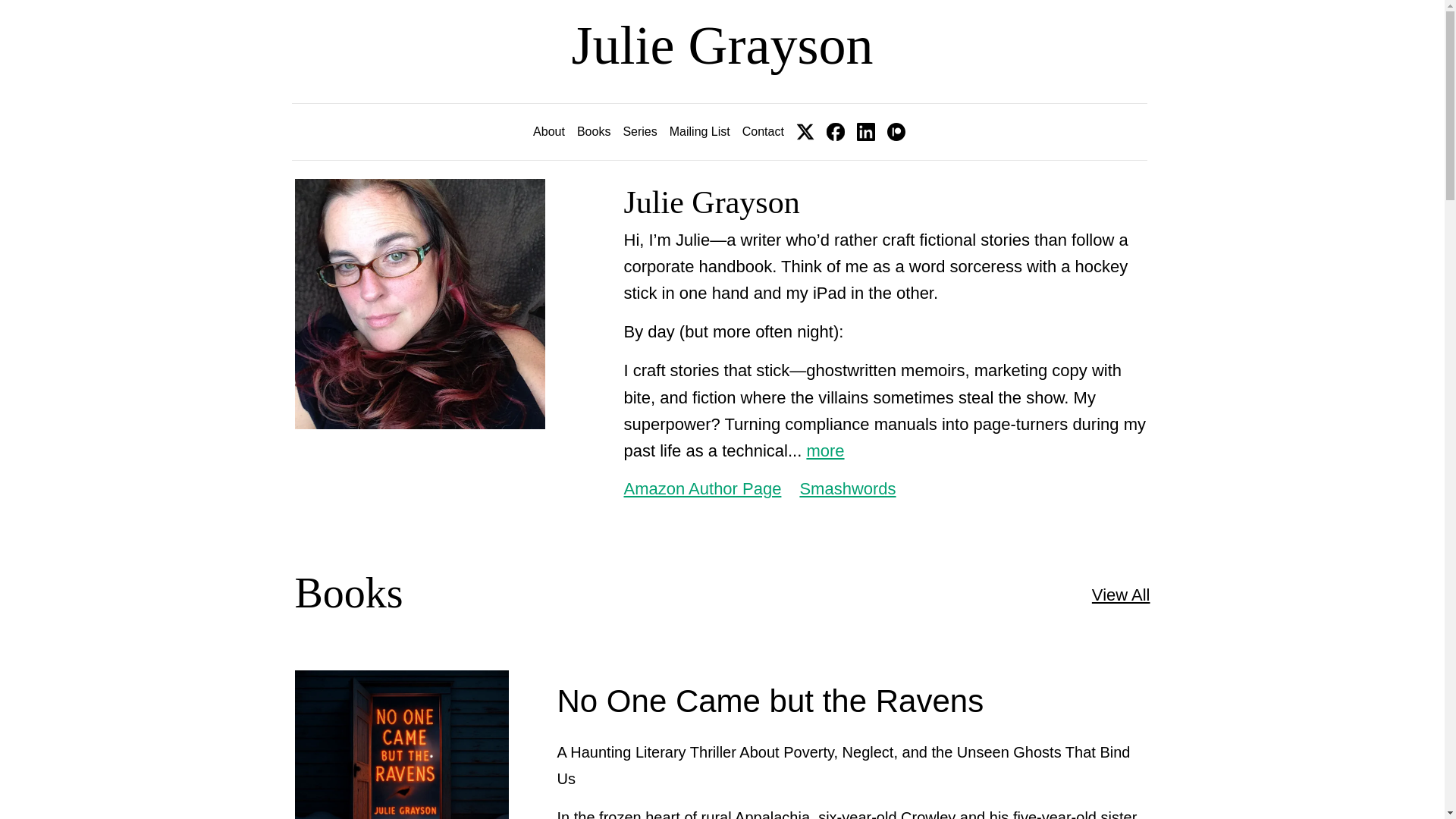 website screenshot of https://juliewritesbooks.com/