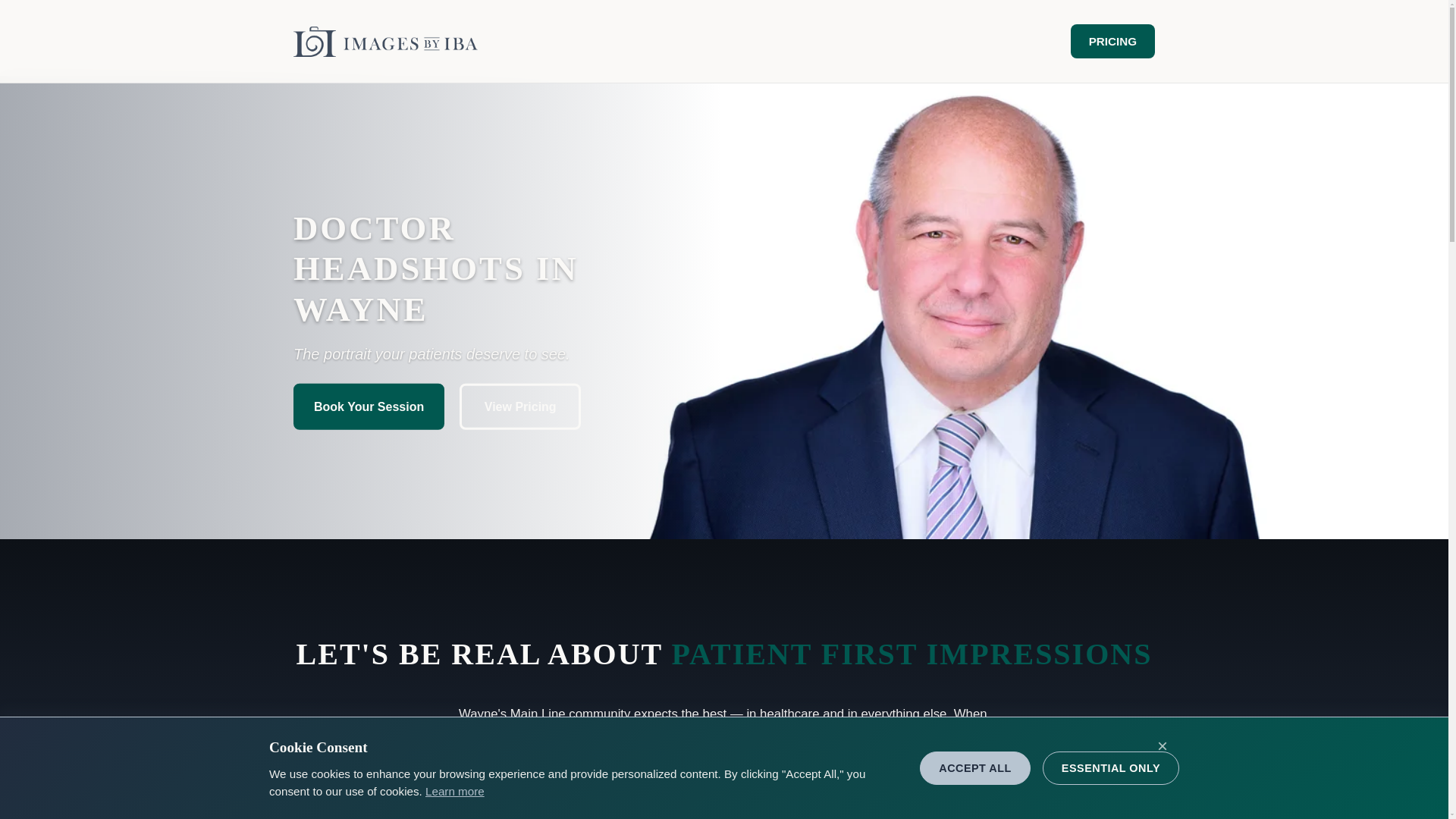 website screenshot of https://waynedoctorheadshots.com/