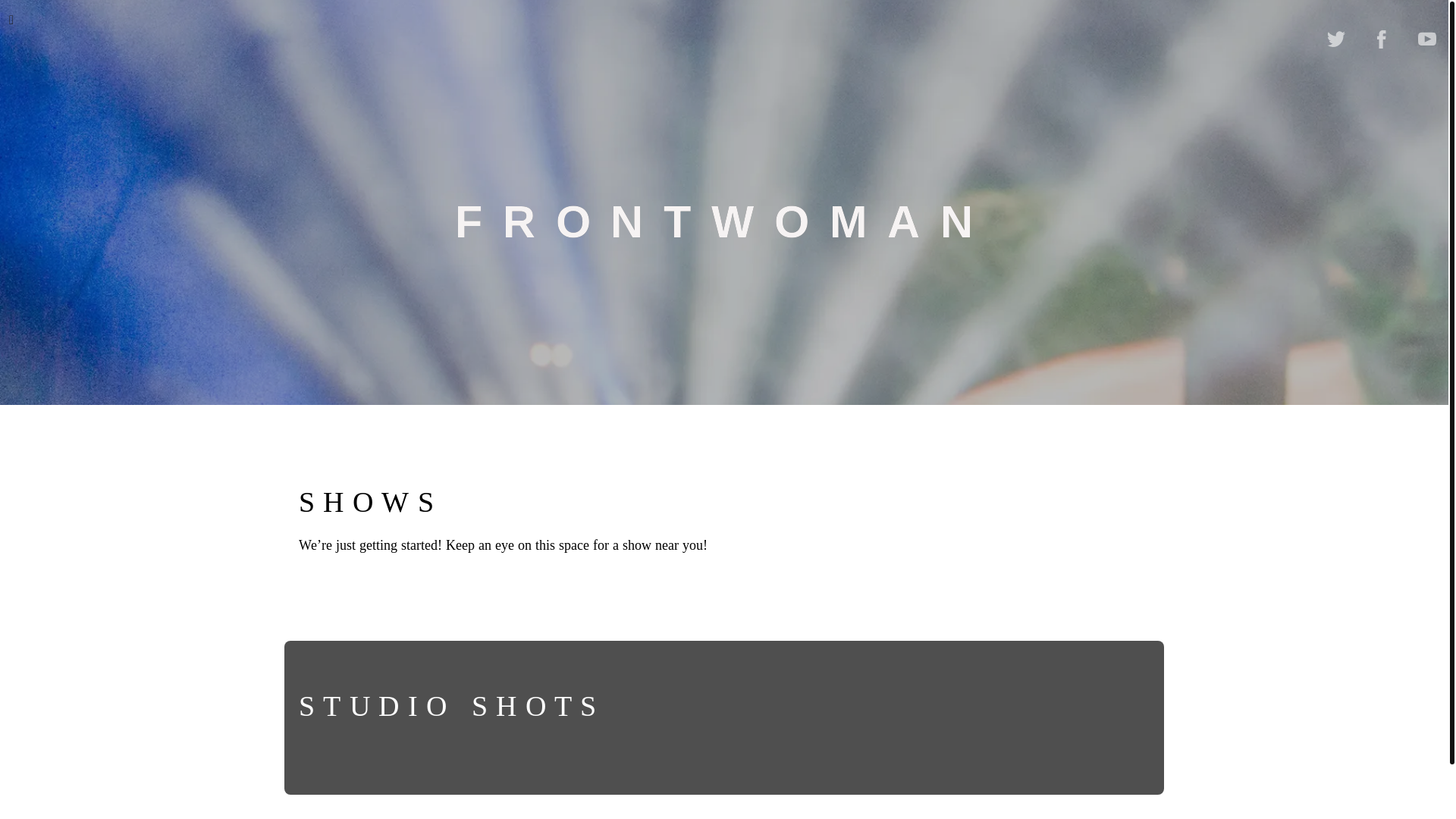 website screenshot of https://frontwomanband.com/