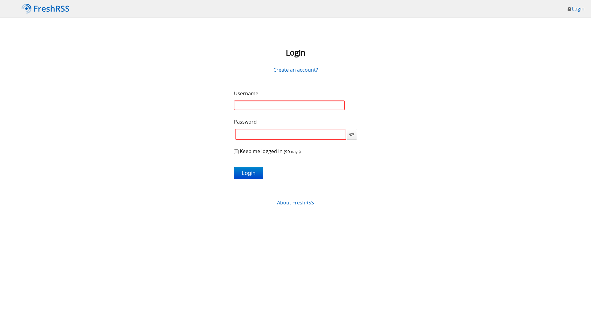 website screenshot of https://frss.adminforge.de/