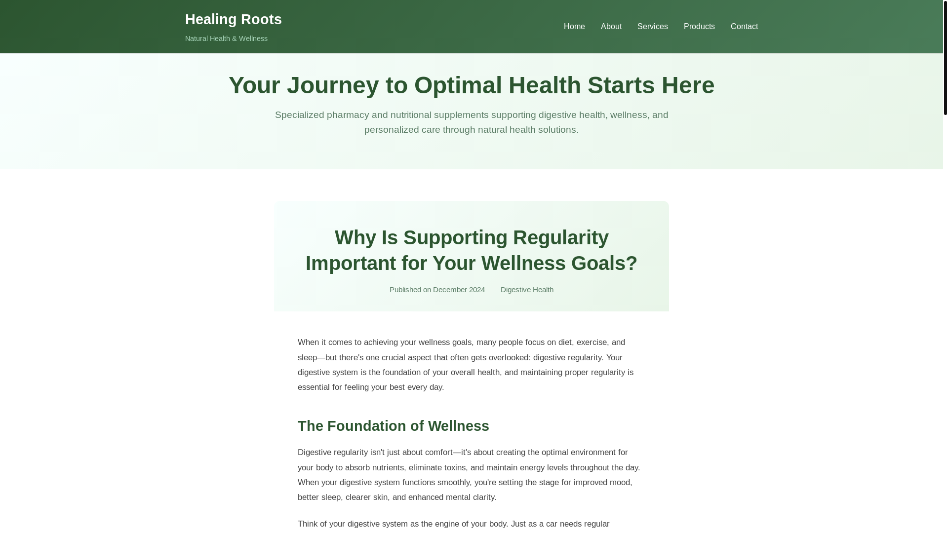 website screenshot of https://healing-roots.pages.dev/