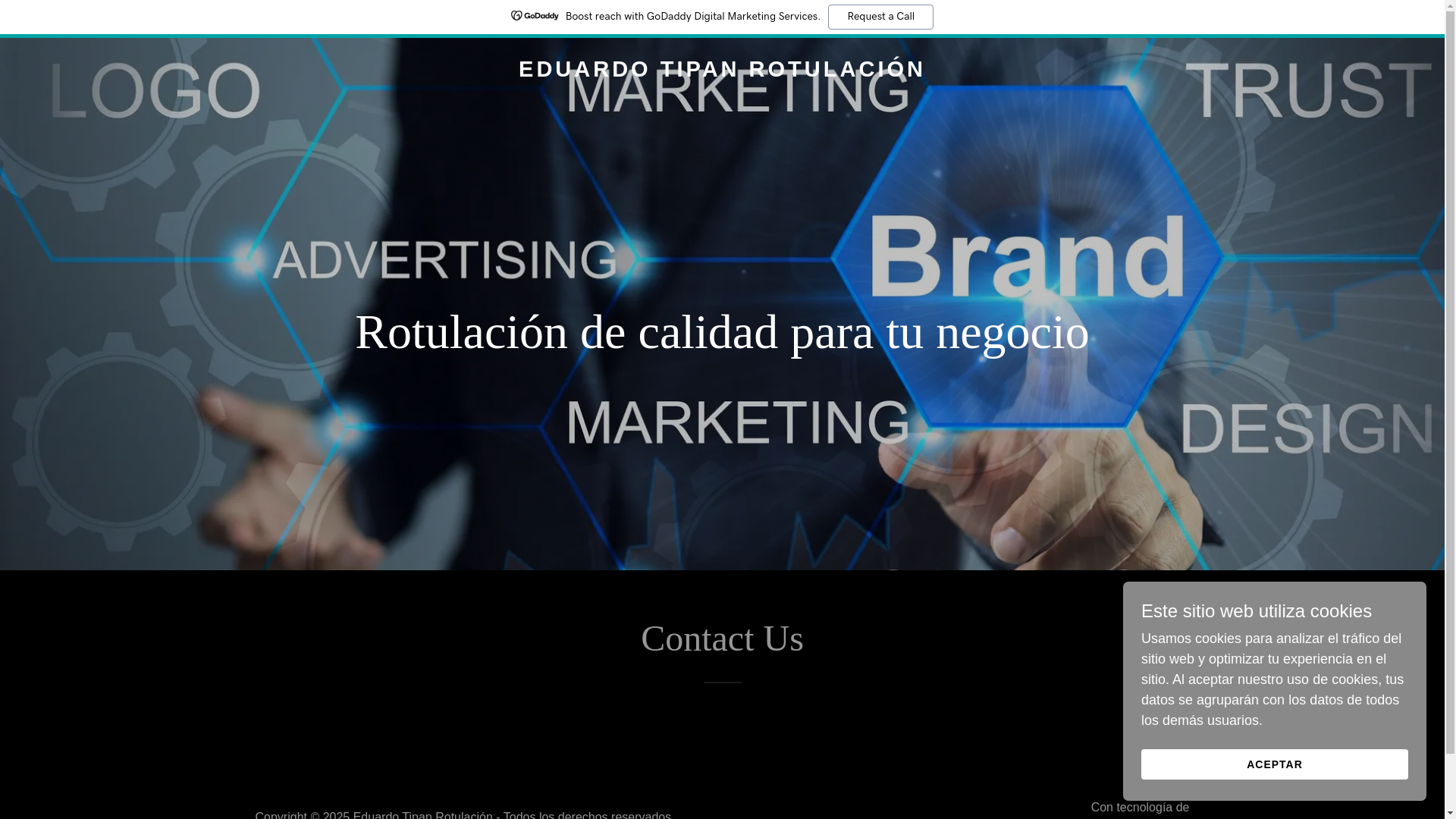 website screenshot of https://eduardotipanrotulacion.com/