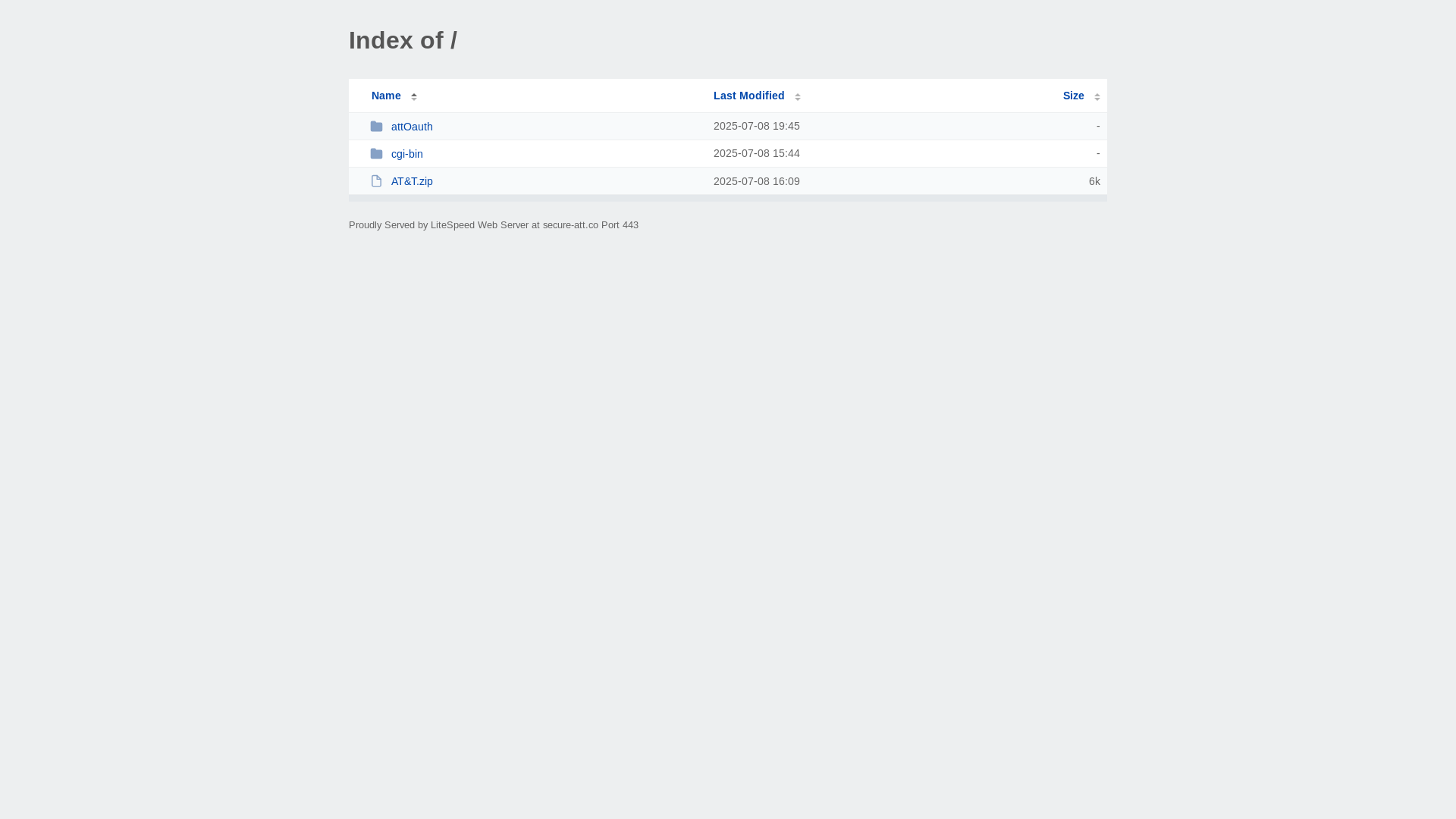 website screenshot of https://secure-att.co/