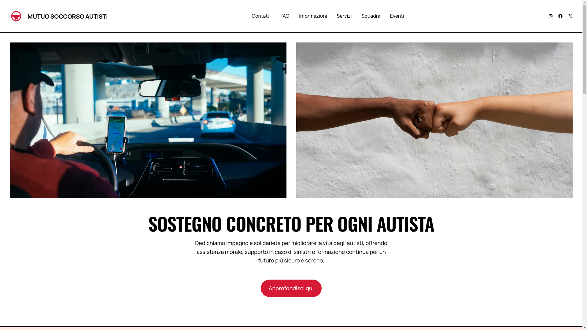 website screenshot of https://mutuosoccorsoautisti.it/