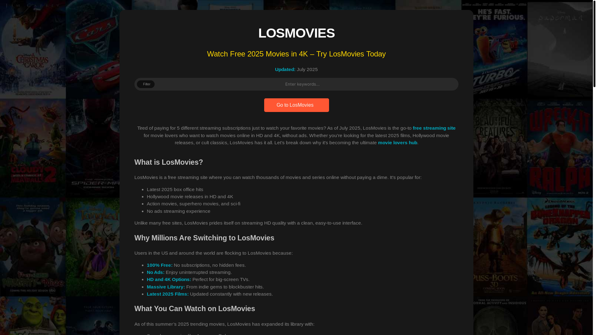 website screenshot of https://losmovies.sbs/