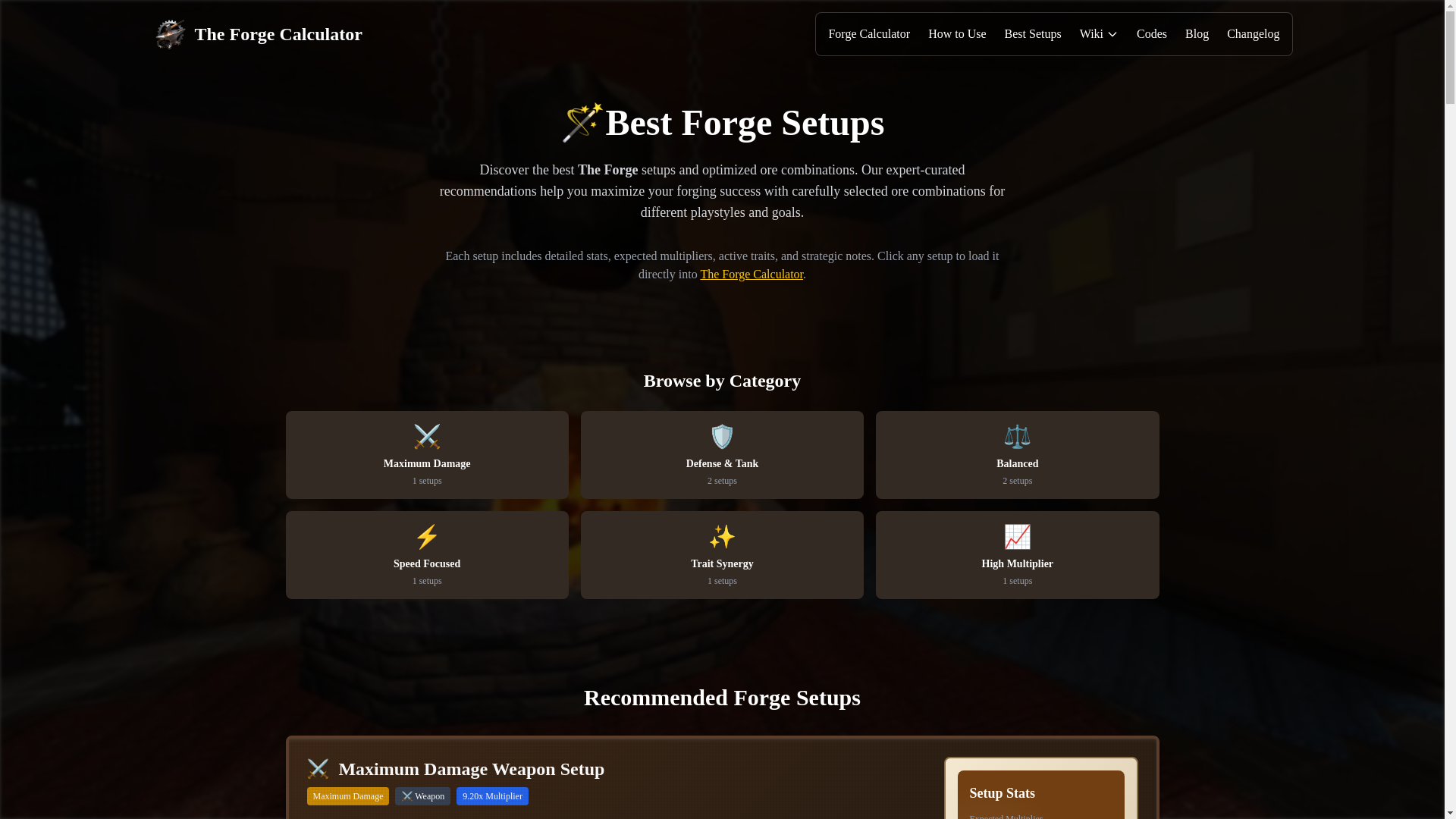 website screenshot of https://www.bing.com/ck/a?!&&p=320ae4a3d68565df540e692e239d65e6554b0b0c90ae5fa25a005a9842493d97JmltdHM9MTc2NjYyMDgwMA&ptn=3&ver=2&hsh=4&fclid=14987bea-9bf8-6142-1a8e-6dba9a866013&psq=best+forging+strategy+in+The+Forge&u=a1aHR0cHM6Ly90aGVmb3JnZWNhbGN1bGF0b3IuYXBwL2Jlc3QtZm9yZ2Utc2V0dXBz