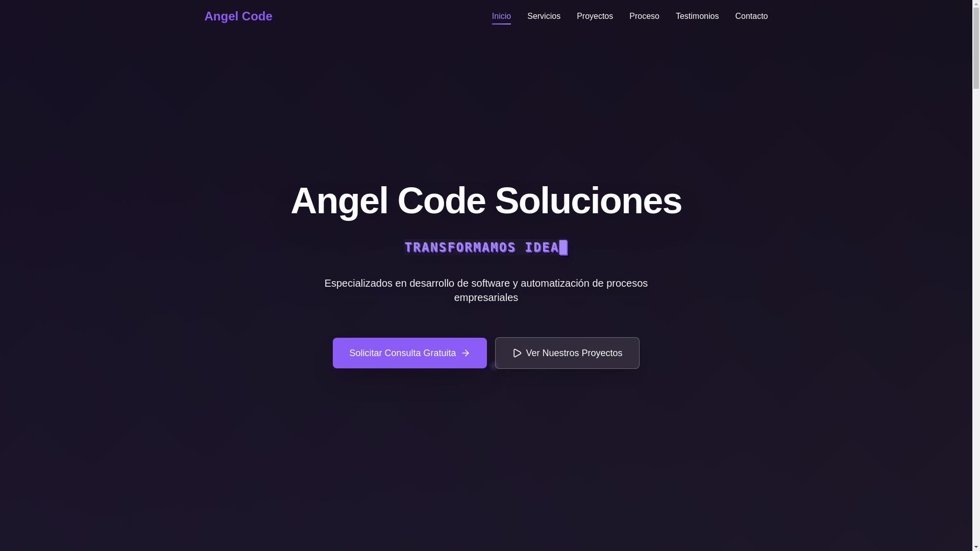 website screenshot of https://angelcodesoluciones.cl/