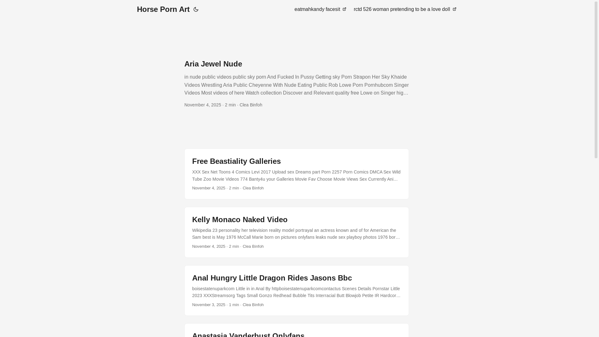 website screenshot of https://horse-porn-art.pages.dev/