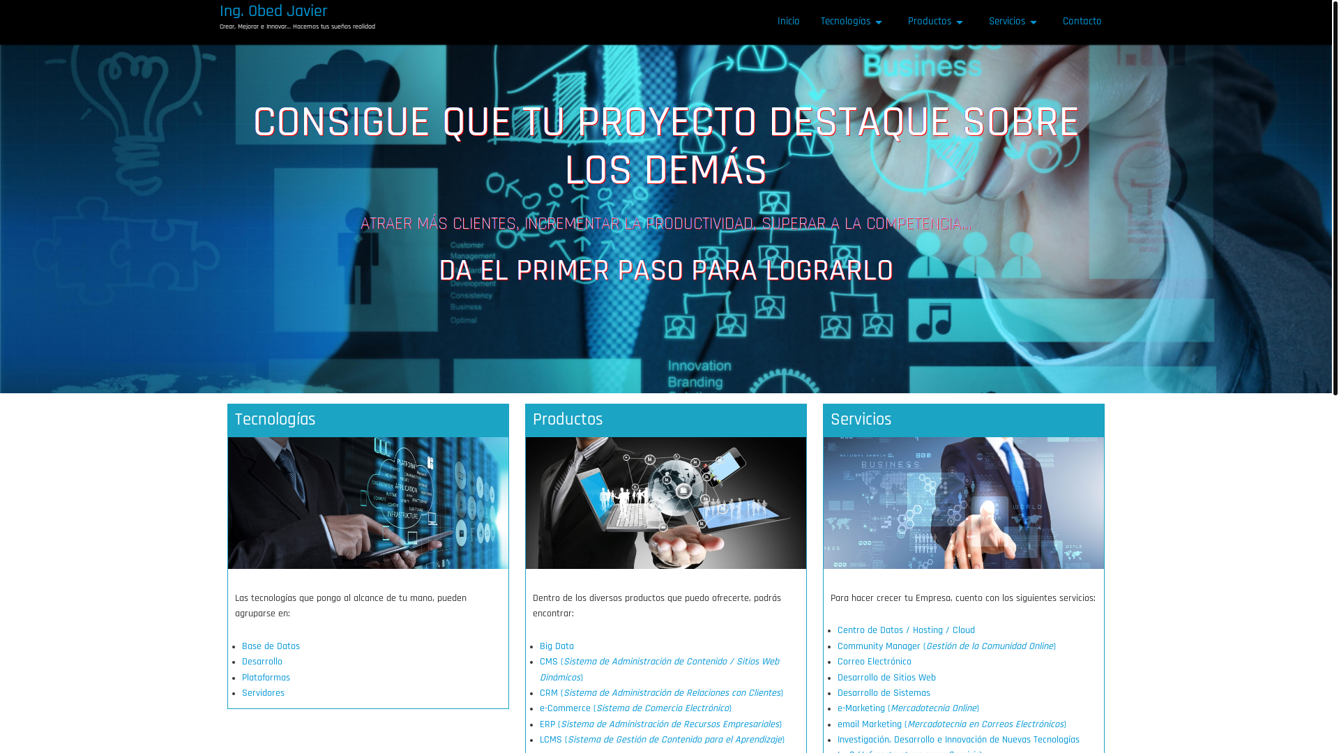 website screenshot of https://ingobedjavier.pages.dev/