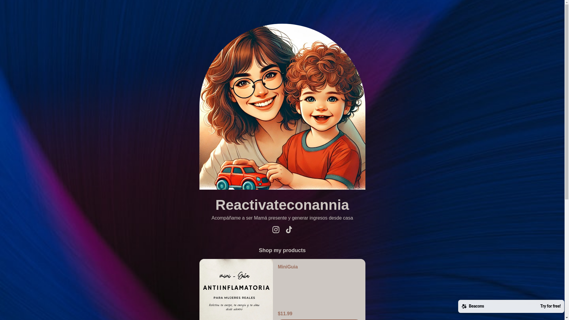 website screenshot of https://anniagarnier.com/