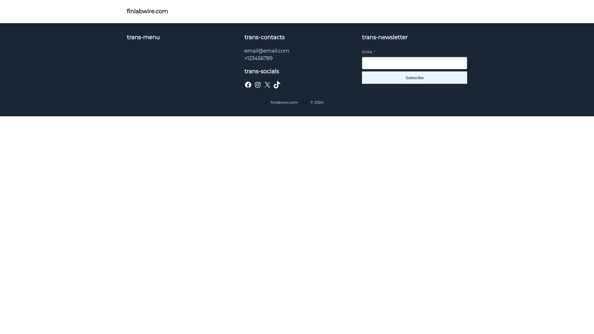 website screenshot of https://finlabwire.com/
